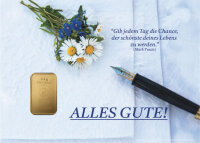 Geschenkbarren - 2,5 Gramm Goldbarren - Alles Gute