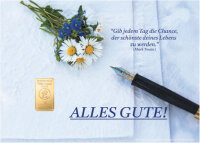 Geschenkbarren - 1 Gramm Goldbarren - Alles Gute