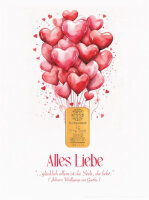 Geschenkbarren - 2 Gramm Goldbarren - Alles Liebe