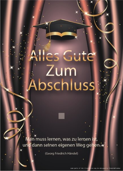 Motiveinleger für: Geschenkbarren -  Abshluss Studentenhut