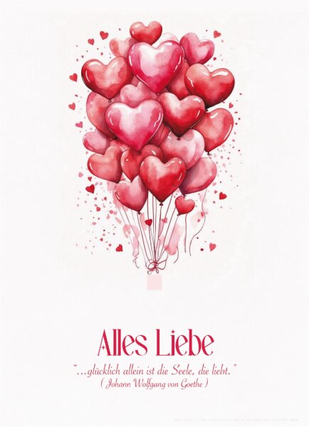 Motiveinleger für: Geschenkbarren - Alles Liebe