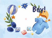 Motiveinleger für: Geschenkbarren - Zur Geburt Boy