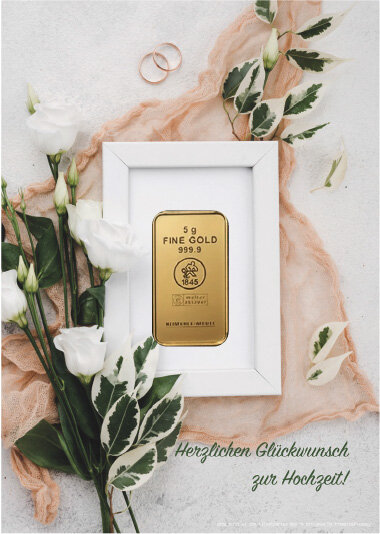 Geschenkbarren - 5 Gramm Goldbarren - Hochzeit Foto
