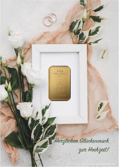 Geschenkbarren - 2,5 Gramm Goldbarren - Hochzeit Foto