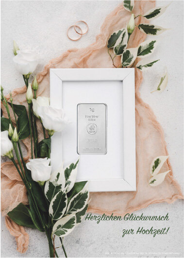 Geschenkbarren - 1 Gramm Silberbarren - Hochzeit Foto
