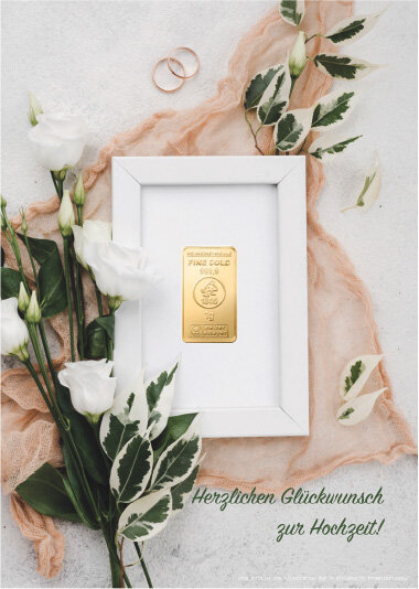 Geschenkbarren - 1 Gramm Goldbarren - Hochzeit Foto