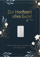 Geschenkbarren - 1 Gramm Silberbarren - Hochzeit Elite