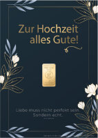 Geschenkbarren - 1 Gramm Goldbarren - Hochzeit Elite