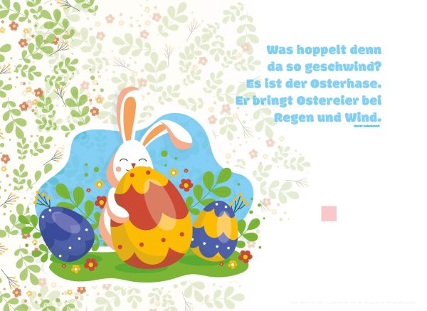 Motiveinleger für: Geschenkbarren -  Ostern Osterhase Gr