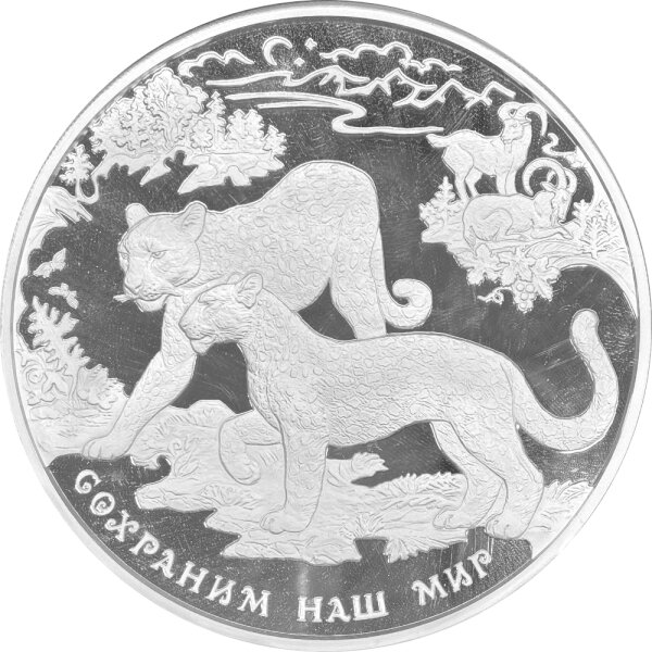 Russland 100 Rubel 2011 Leopard 1000 Gramm Silber