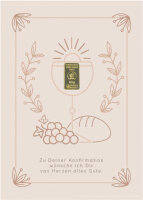 Geschenkbarren - 0,5 Gramm Goldbarren - Konfirmation Beige