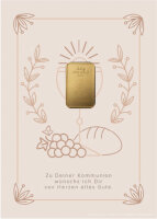 Geschenkbarren - 2,5 Gramm Goldbarren - Kommunion Beige