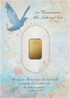 Geschenkbarren - 2,5 Gramm Goldbarren - Kommunion Blau