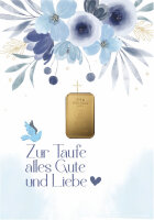 Geschenkbarren - 2,5 Gramm Goldbarren - Zur Taufe Blau