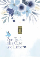 Geschenkbarren - 0,5 Gramm Goldbarren - Zur Taufe Blau