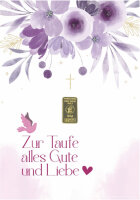 Geschenkbarren - 0,5 Gramm Goldbarren - Zur Taufe Rose