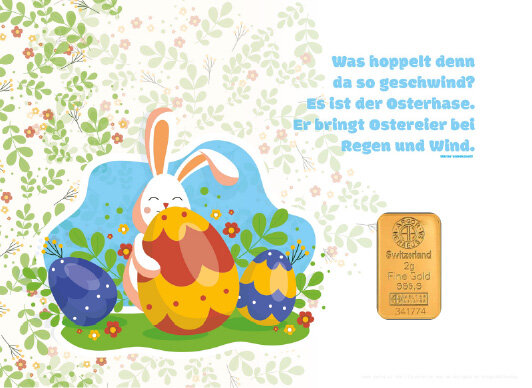Geschenkbarren - 2 Gramm Goldbarren - Ostern Gr