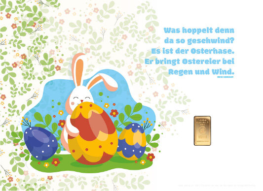 Geschenkbarren - 0,1555 Gramm Goldbarren 1/200 oz - Ostern Gr