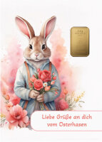 Geschenkbarren - 2,5 Gramm Goldbarren - Ostern Rose