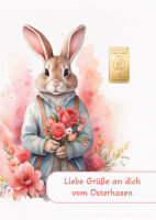 Geschenkbarren - 1 Gramm Goldbarren - Ostern Rose