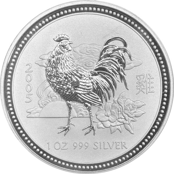 Australien Lunar I 2005 Jahr des Hahns 1 oz Silber