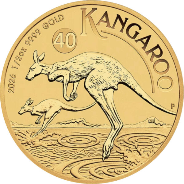 Australien Känguru 2026 1/2 oz Gold
