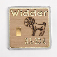 Holz-Geschenkbarren "Sternzeichen Widder"  -...