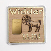 Holz-Geschenkbarren "Sternzeichen Widder" - 2,5...