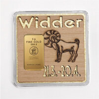 Holz-Geschenkbarren "Sternzeichen Widder" - 5...