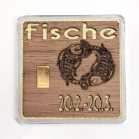 Holz-Geschenkbarren "Sternzeichen Fische"  -...