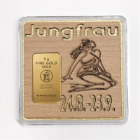 Holz-Geschenkbarren "Sternzeichen Jungfrau" - 5...