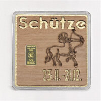 Holz-Geschenkbarren "Sternzeichen Schütze"  -...