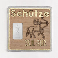 Holz-Geschenkbarren "Sternzeichen Schütze"  -...