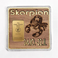 Holz-Geschenkbarren "Sternzeichen Skorpion" - 5...