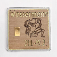 Holz-Geschenkbarren "Sternzeichen Wassermann"...