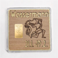 Holz-Geschenkbarren "Sternzeichen Wasserman"  -...