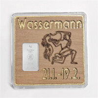 Holz-Geschenkbarren "Sternzeichen Wassermann"...