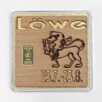 Holz-Geschenkbarren "Sternzeichen Löwe"  -...
