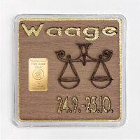 Holz-Geschenkbarren "Sternzeichen Waage"  - 1...