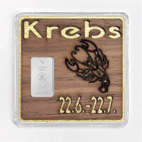 Holz-Geschenkbarren "Sternzeichen Krebs"  - 1...