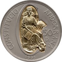 Andorra 50 Diners 1994 - 1. Jahrestag der Verfassung -...
