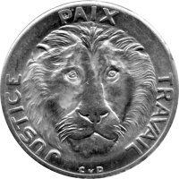 Kongo 10 Francs 1965 - Löwenkopf - Aluminium