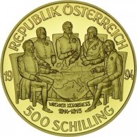 Österreich 500 Schilling 1994 Wiener Kongress Gold