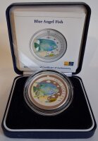 Bermuda 2 Dollars 2013 - Blauer Kaiserfisch - Silber PP teilcoloriert