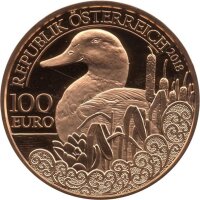 Österreich 100 Euro 2018 - Die Stockente - Gold