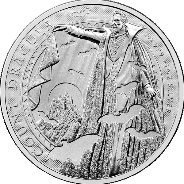 UK Gothic Horror Dracula 2025 1 Unze Silber