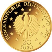 Deutschland 20 Euro Deutscher Wald 2014 - D - "Kastanie"