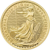 UK Britannia 2026 1/2 oz Gold