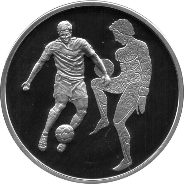 Griechenland 10 Euro 2004 - XXVIII. Olympische Sommerspiele 2004 in Athen "Fußball" - Silber PP