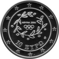 Griechenland 10 Euro 2004 - XXVIII. Olympische Sommerspiele 2004 in Athen "Fußball" - Silber PP